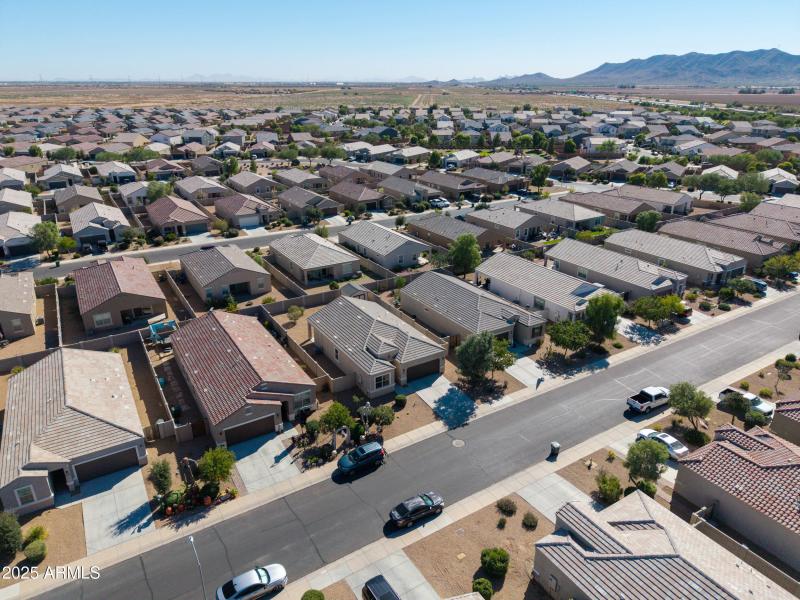 Neighborhood with Mountain Background