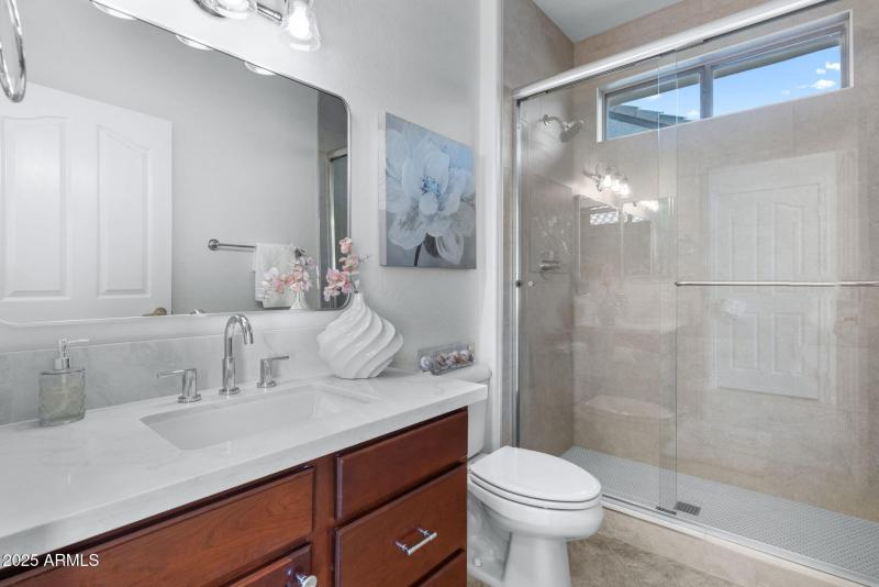 Upgraded Guest Bathroom Quartz & Chrome