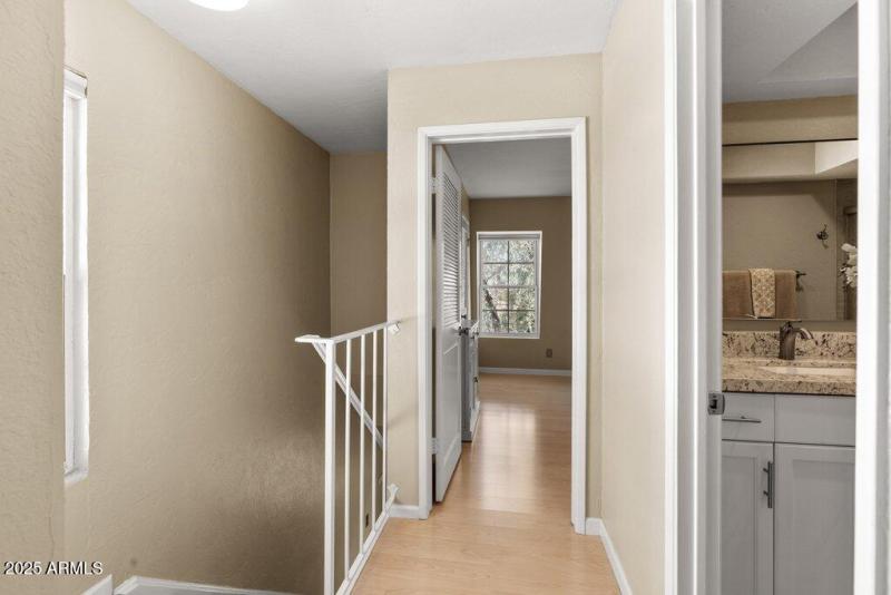 Upstairs View to Bath and Bedroom 2