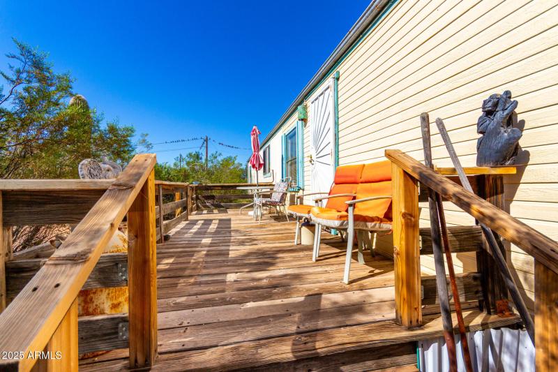 Wooden Deck with Outdoor Seating