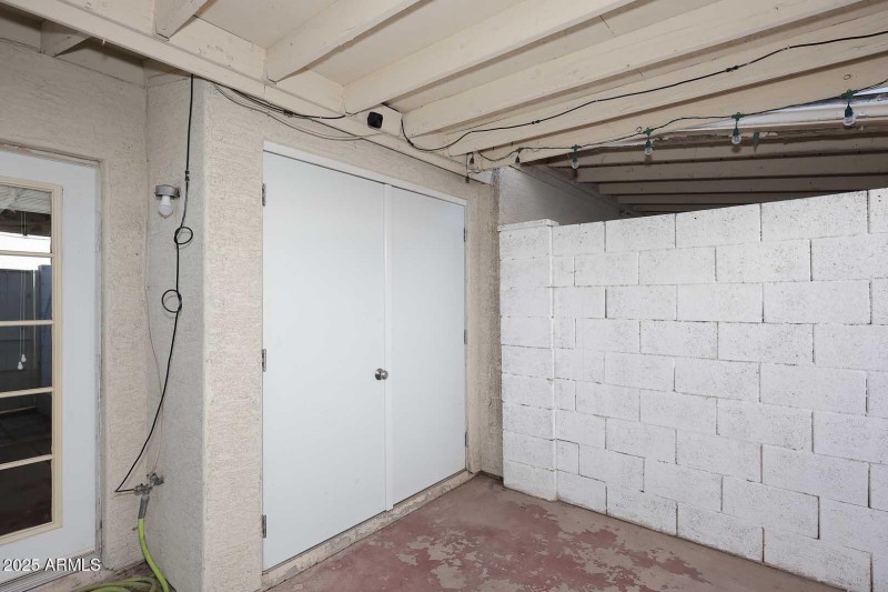 Covered Patio-Storage Closet