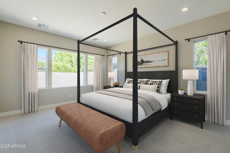 Virtually Staged Primary Bedroom