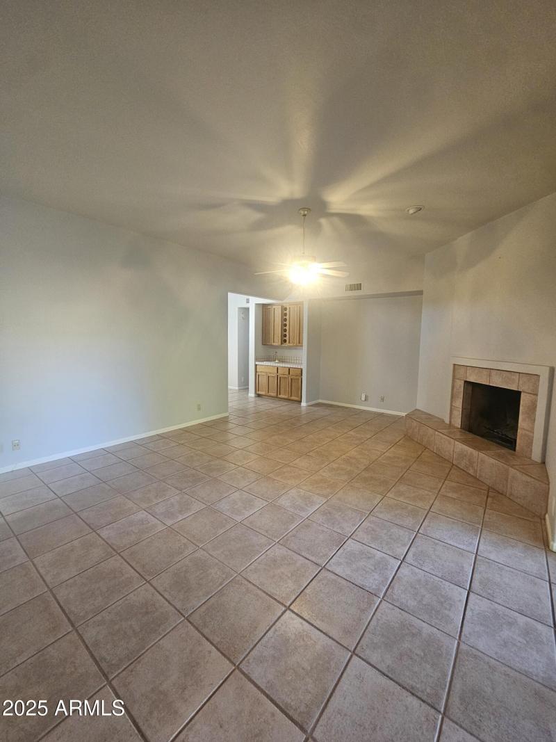 Family Room with Fireplace and Wet Bar