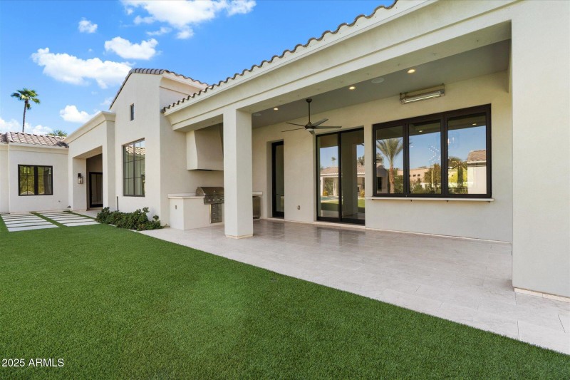 Back patio from media room & BBQ