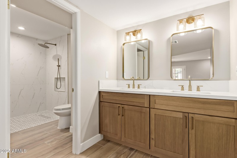 Remodeled Bathroom with Double Sinks