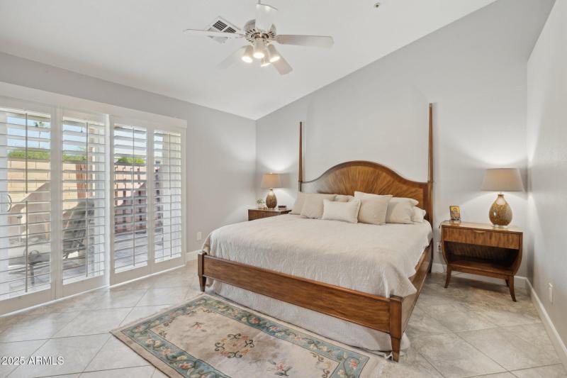 Primary Bedroom with access to Patio