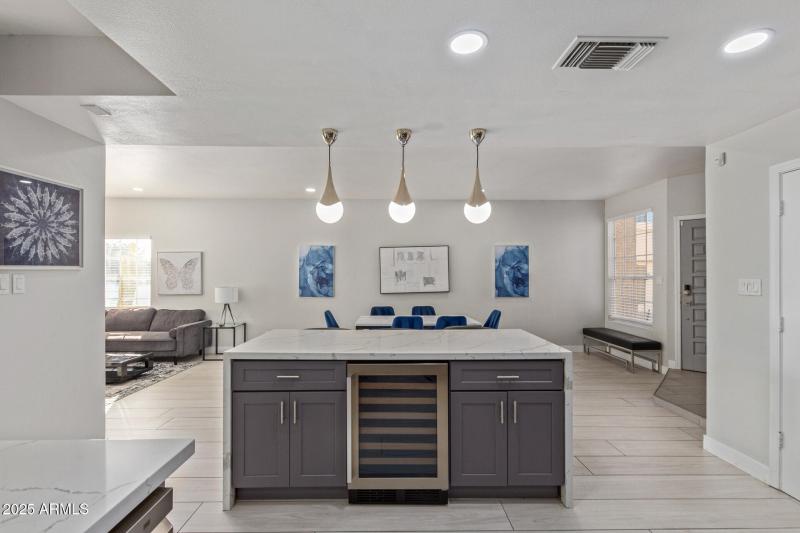 Island with Wine Fridge