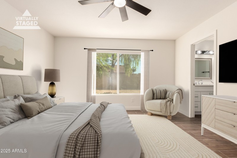 Staging master bedroom