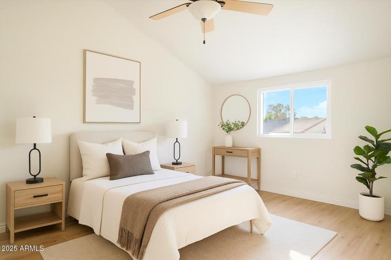 Virtually Staged 3rd bedroom