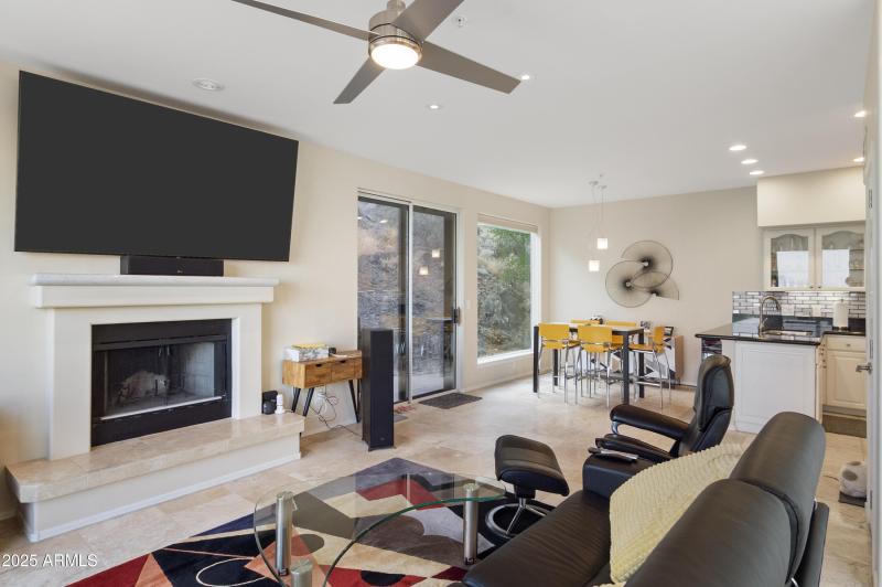 Sitting Room w Large Fireplace
