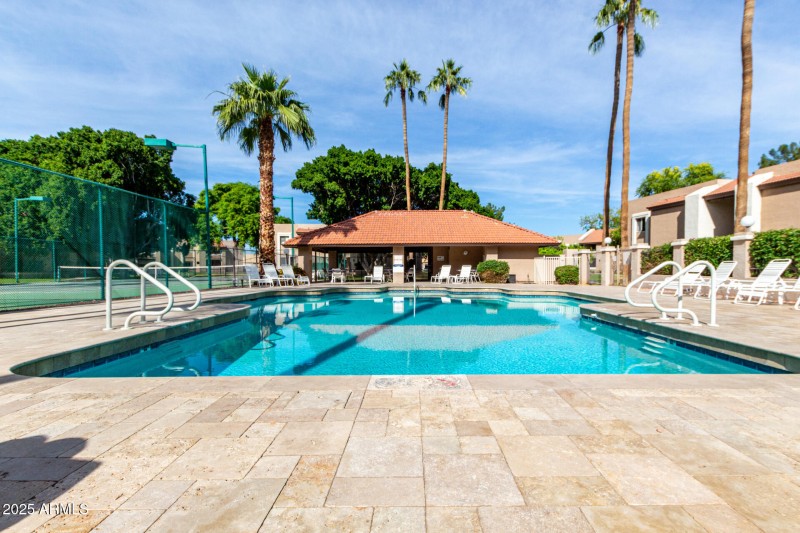 Patio area at the pool
