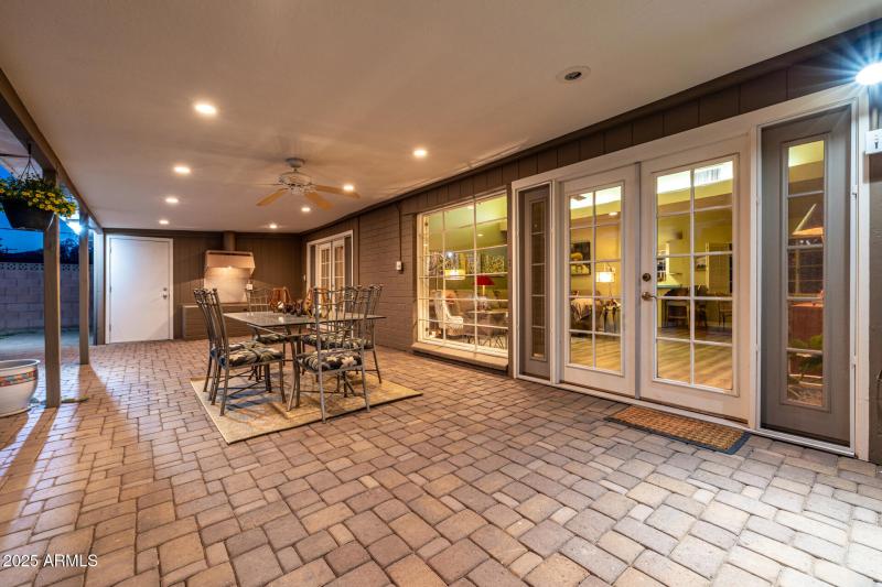 Spacious Covered Paver Patio