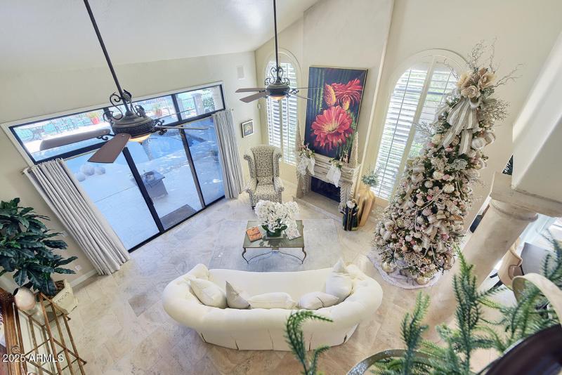 OVERHEAD VIEW OF LIVING ROOM