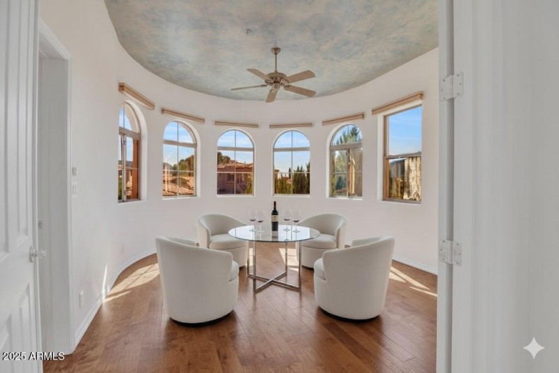 upper room staged as a conversation wine