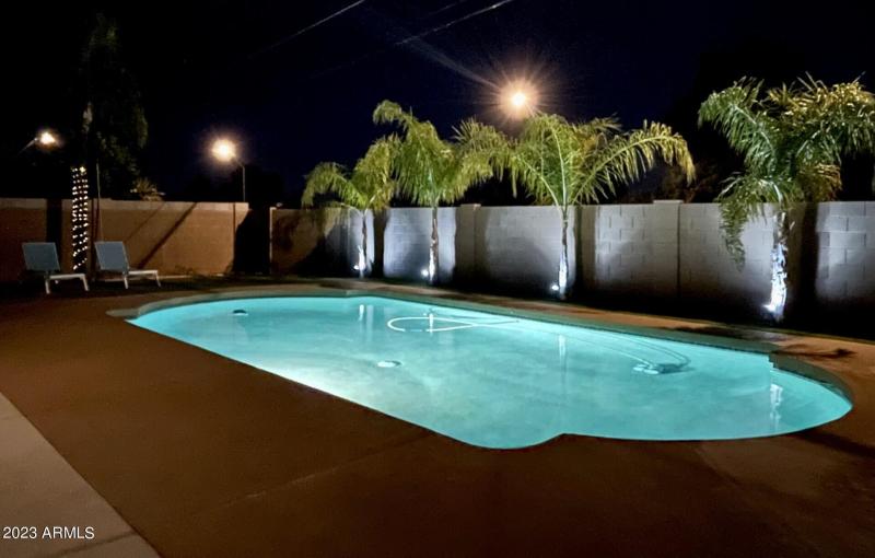 Pool at night