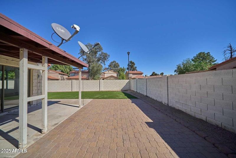 South facing back yard