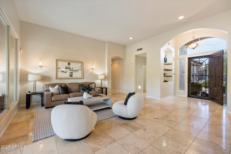 LIVING ROOM TO ENTRANCE FOYER