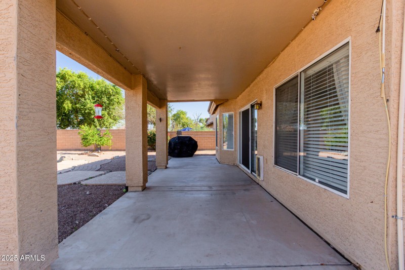 View of covered and uncovered patio