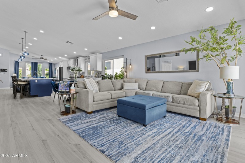 Living area open to kitchen