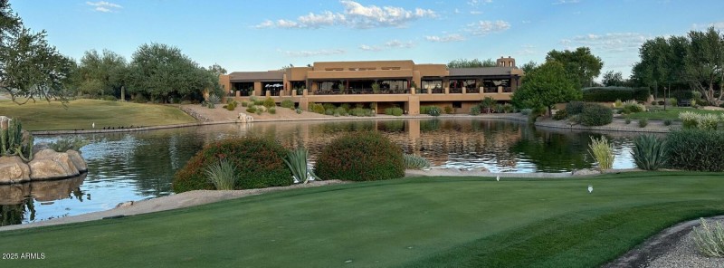 RV CC club house and pond