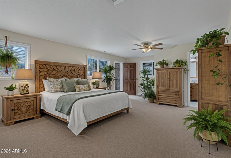 virtually staged primary bedroom