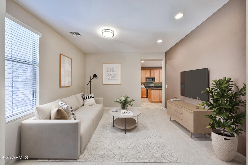 Formal living room - virtually staged