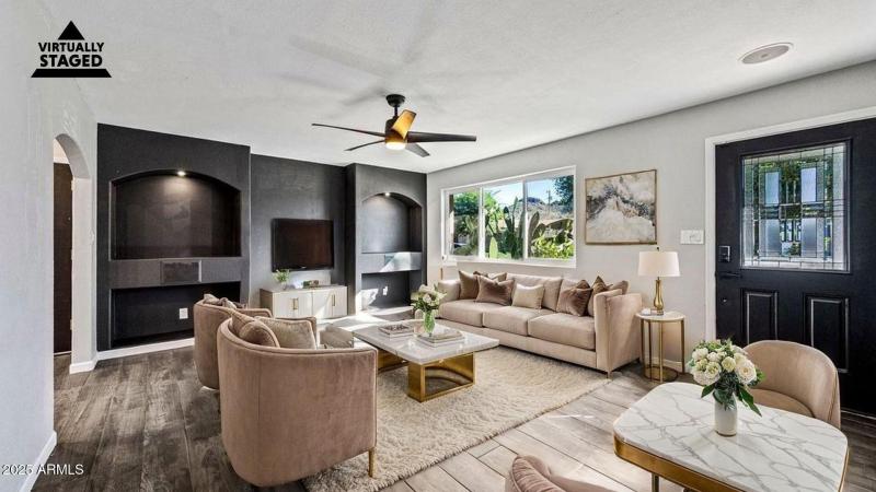 Virtually Staged Living Room