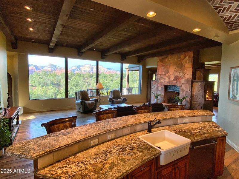 View From Kitchen to Red Rock Canyon