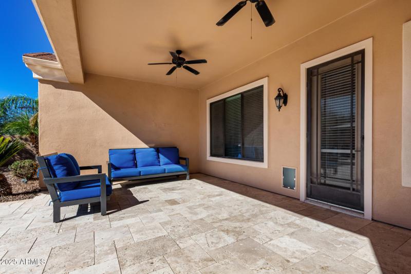 Covered Travertine Patio