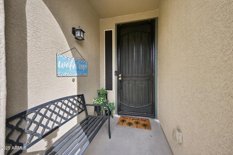 Front door with security door