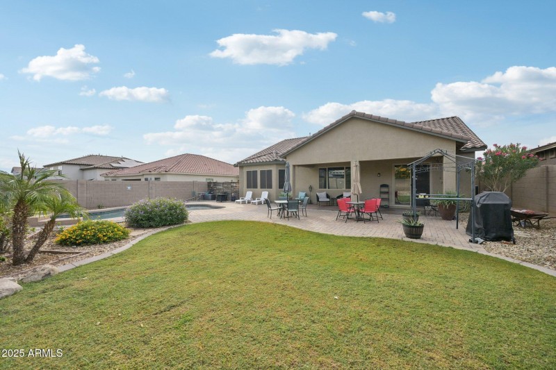 real grass back yard