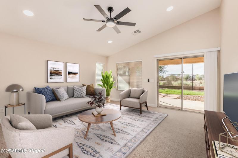 Virtually Staged Family Room