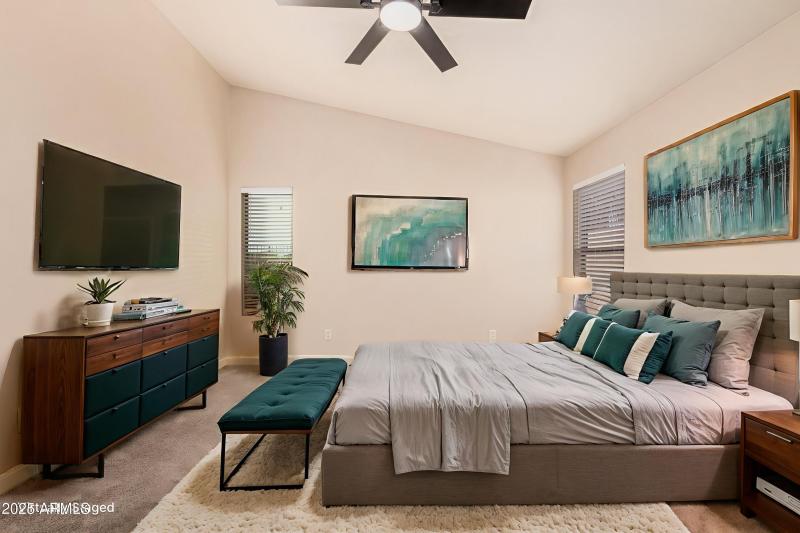 Virtually Staged Primary Bedroom