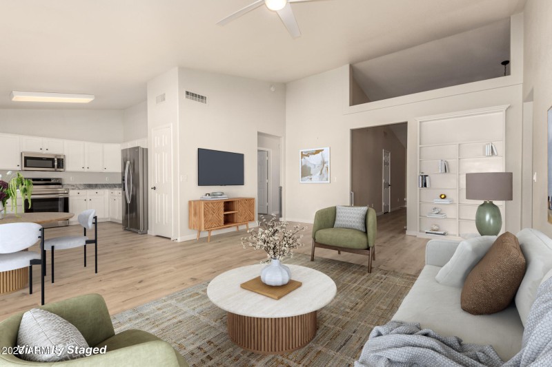 Virtually Staged Family Room