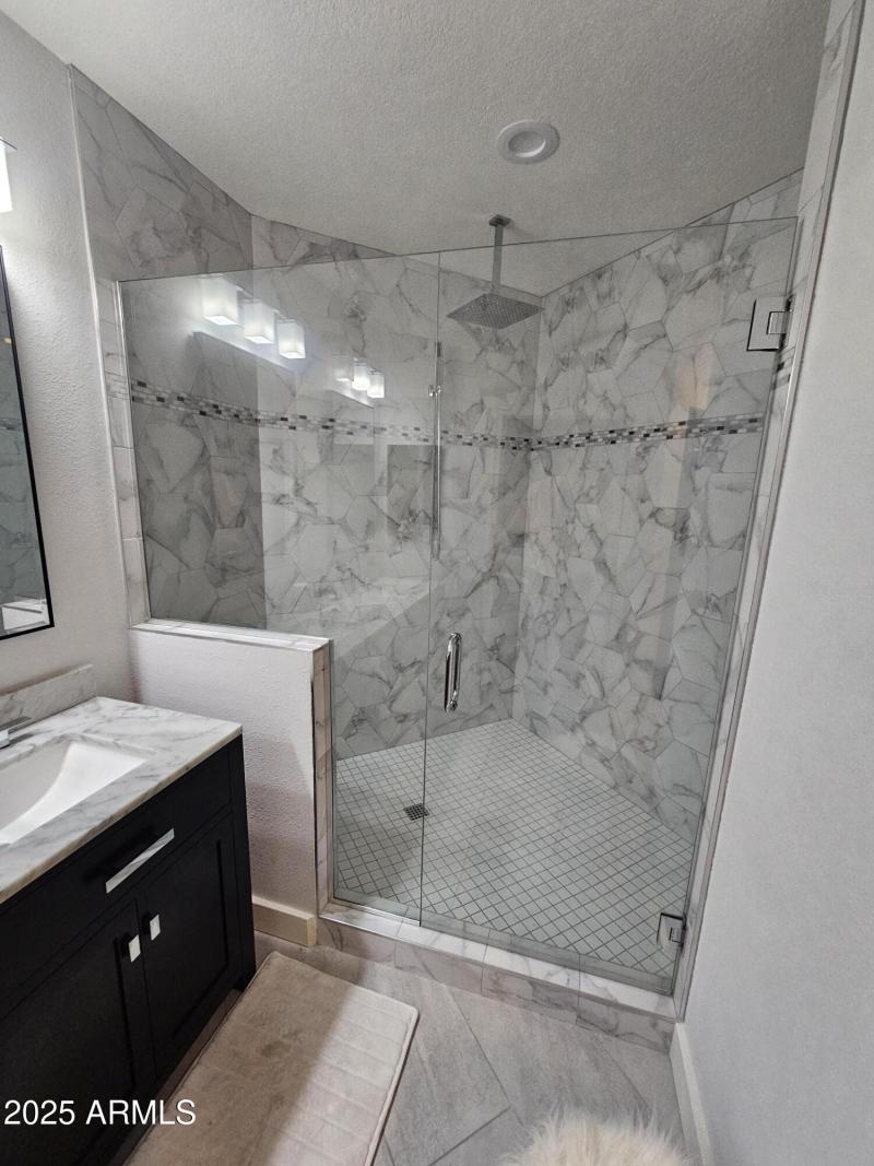 Reconfigured Master Walkin Shower