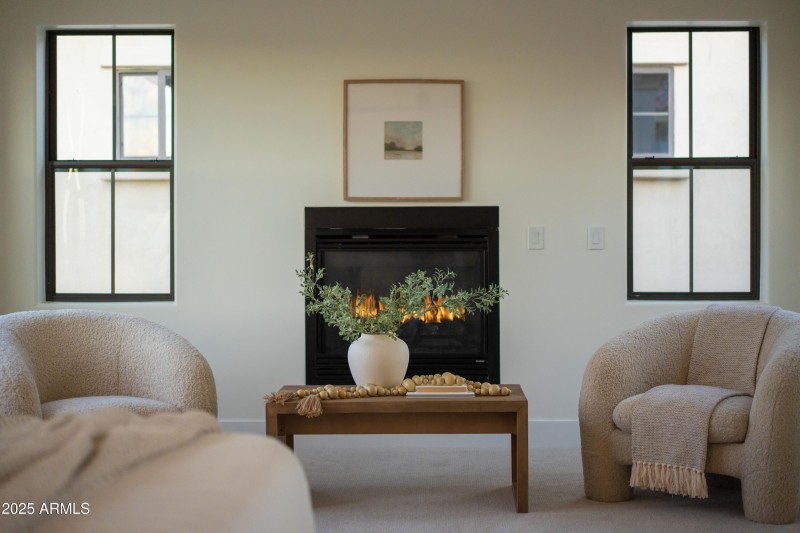 Primary suite fireplace