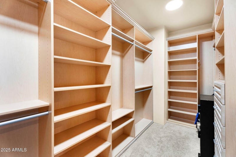 Primary Closet with Built-In Shelving