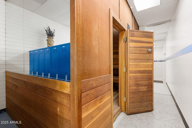 Sauna in the locker rooms