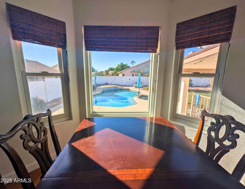 Dining Room overlooking the Pool