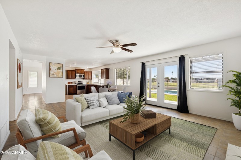 Family Room Virtually Staged