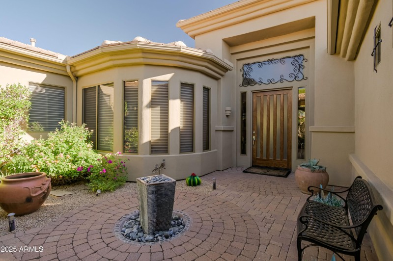 Inviting Courtyard Entry
