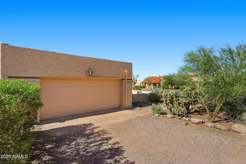 Garage on North side of home