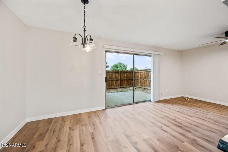 dining area to patio
