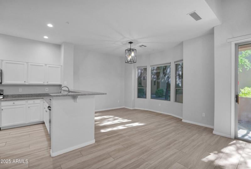 Lower floor is all wood tile