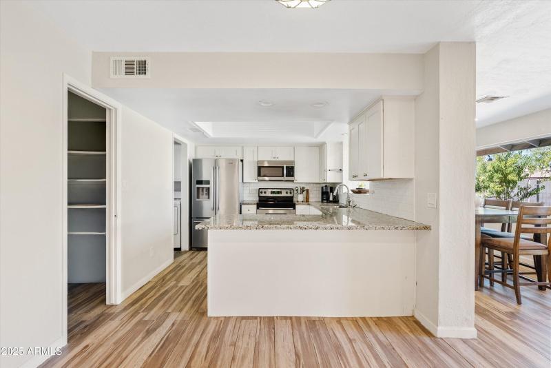 Kitchen with walk-in pantry