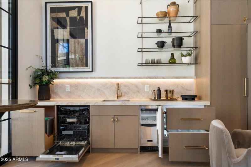 Dishwasher, ice machine, frig drawers