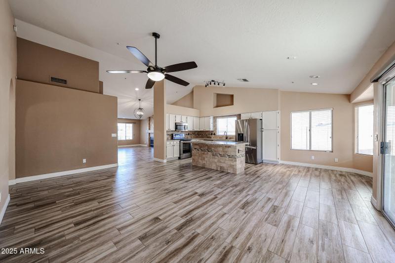 Family Room and Kitchen
