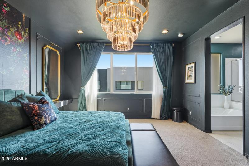Luxuriously designed master suite