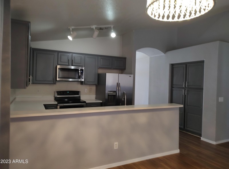 Kitchen with stainless appliances