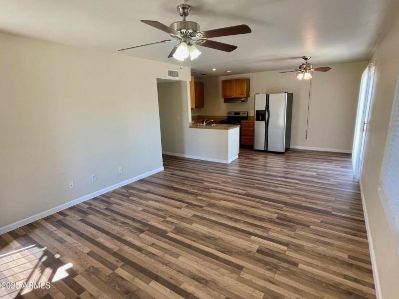 Living Area to Dining and Kitchen